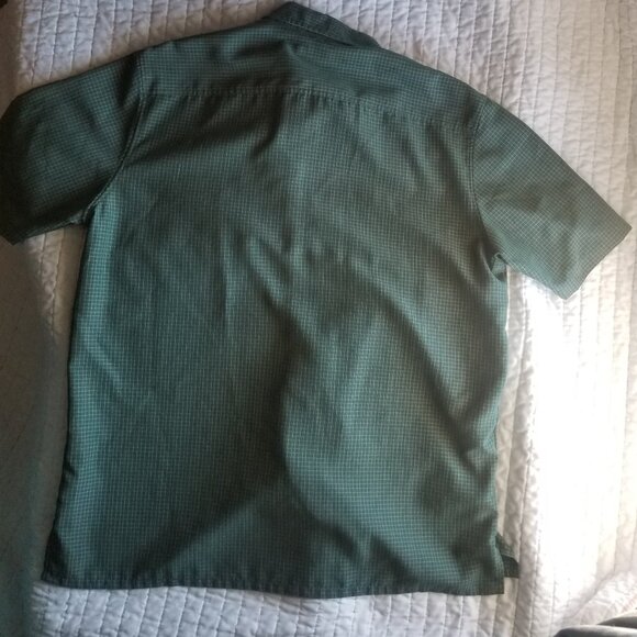 dark green plaid Croft & Barrow button up shirt - Picture 4 of 6